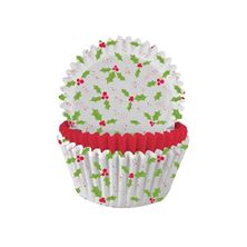 Picture of HOLLY PRINT CUPCAKE CASES